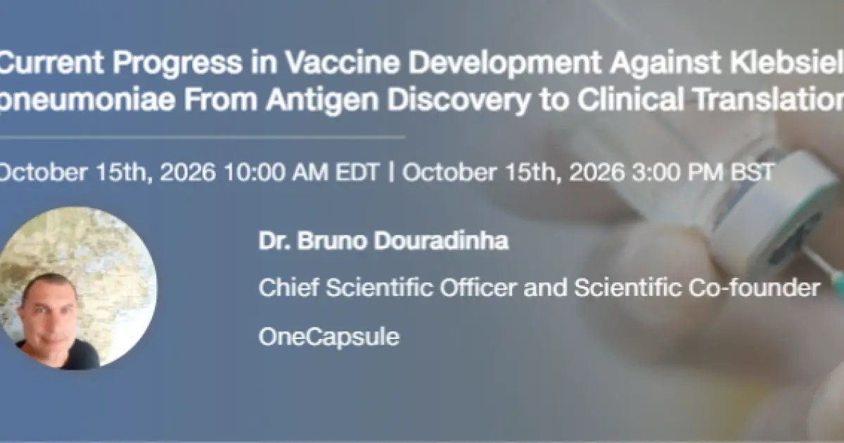 Webinar Klebsiella pneumoniae Vaccine Development and Translation 