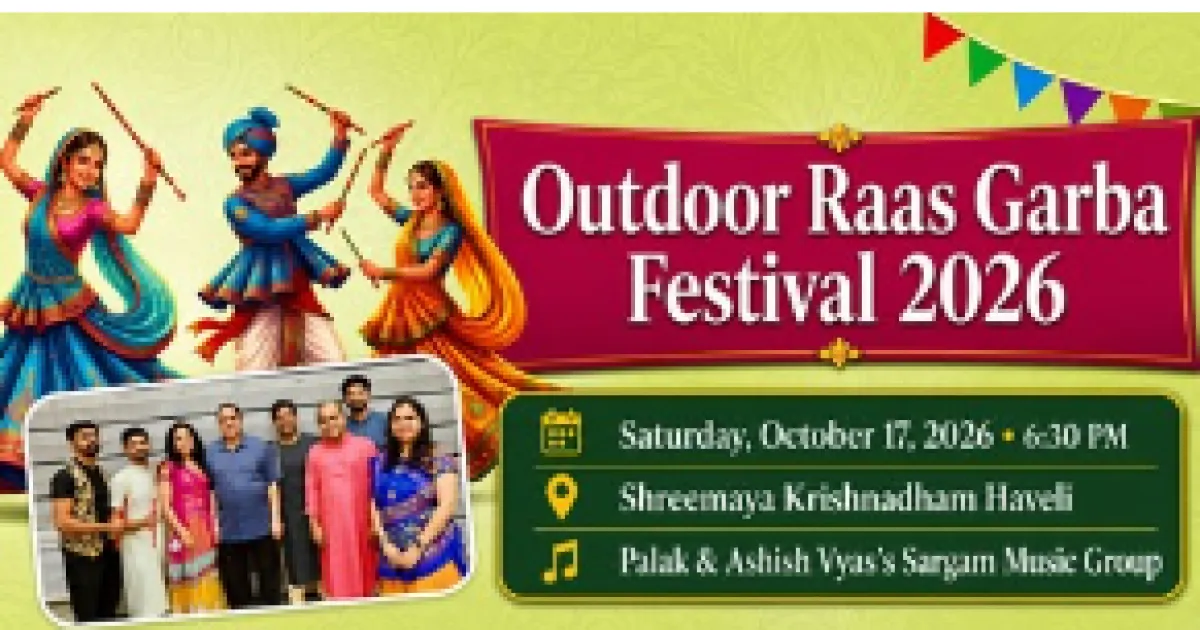 BAYVP-ICA-CCF Raas Garba Festival 2026 Sat, Oct 17th - 730 PM