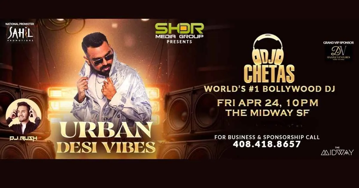 Urban Desi Vibes wDJ Chetas LIVE Worlds 1 Bollywood DJ Live In Bay Area