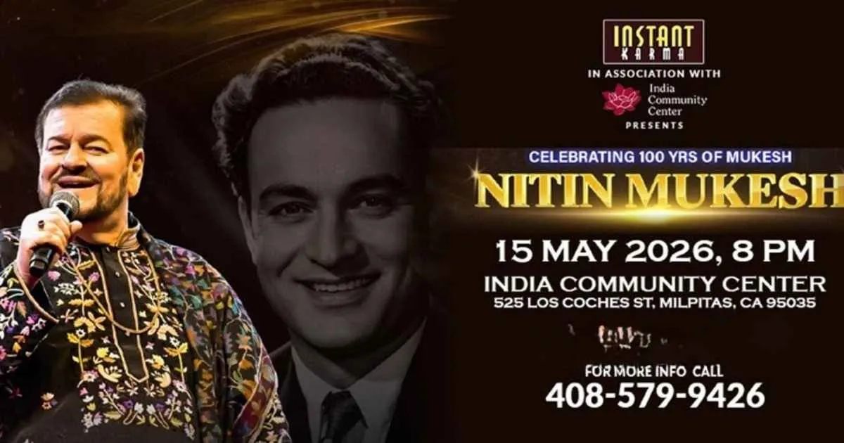 NITIN MUKESH LIVE IN BAY AREA - Celebrating 100 Years Of Mukesh