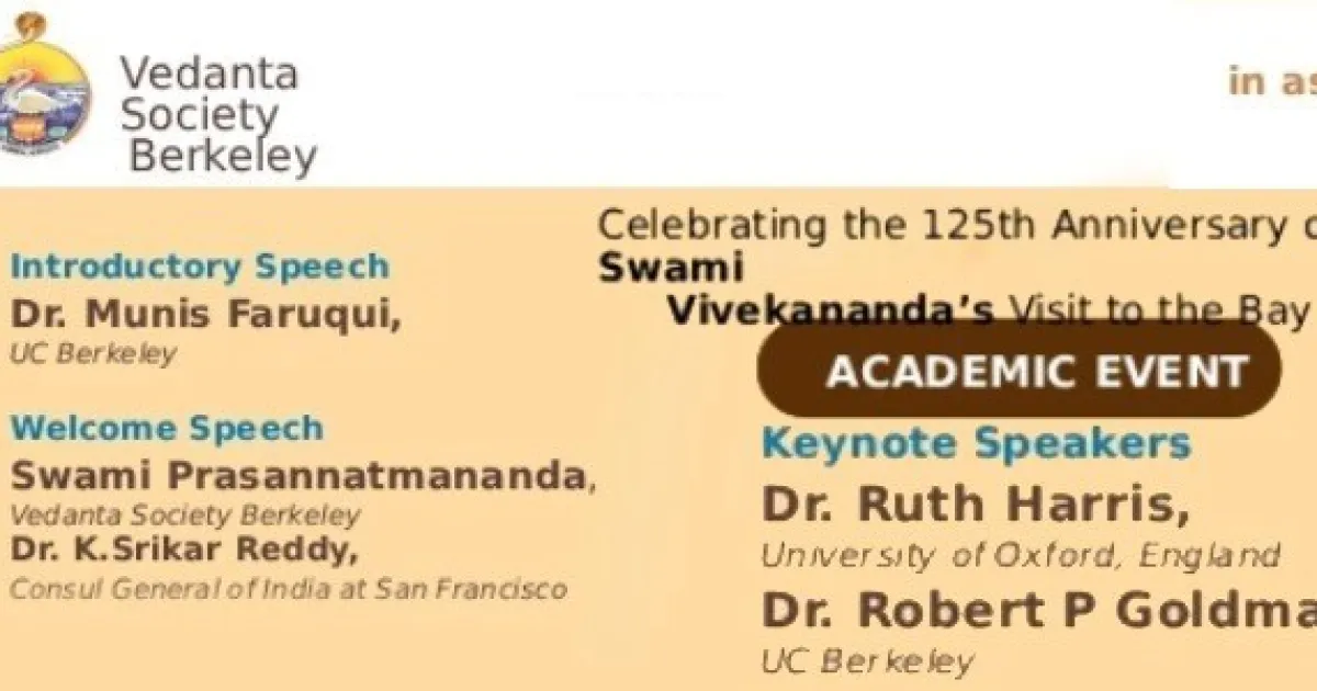 Arise Awake The Universal Swami Vivekananda In California