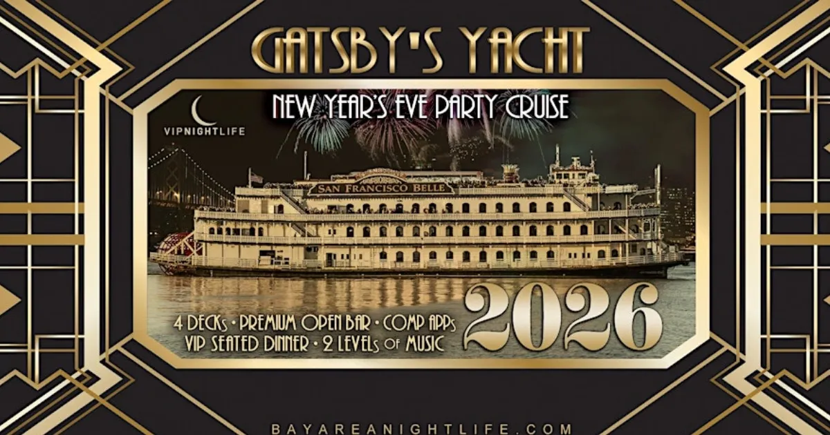2026 San Francisco Fireworks New Years Eve  Gatsbys Party Cruise