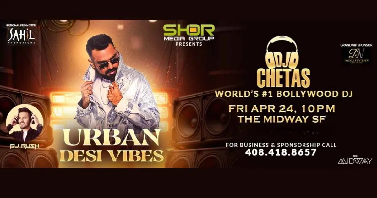 Urban Desi Vibes wDJ Chetas LIVE Worlds 1 Bollywood DJ Live In Bay Area